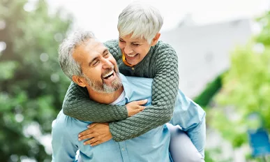 woman man outdoor senior couple happy retirement