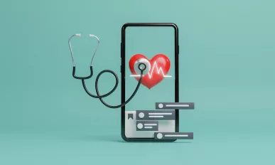 mobile phone with healthcare app