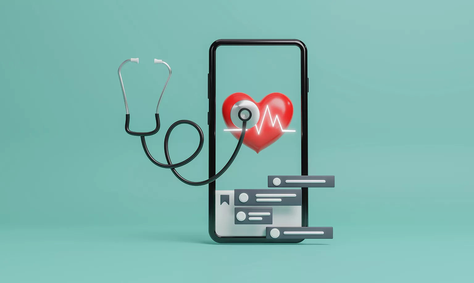 mobile phone with healthcare app