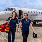 International SOS Air evacuation medical team