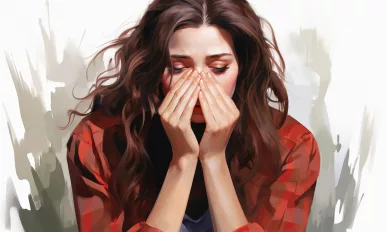Image of sad woman, misogyny in medicine article
